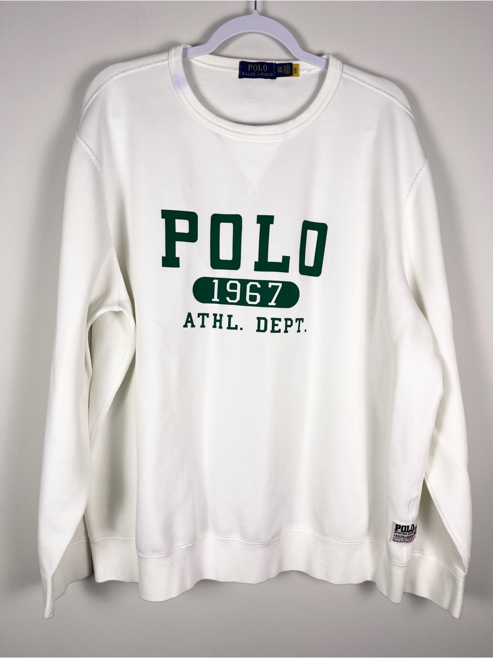Polo by Ralph Lauren Crewneck Sweatshirt 'POLO 1967' Size XXL Old Money Preppy